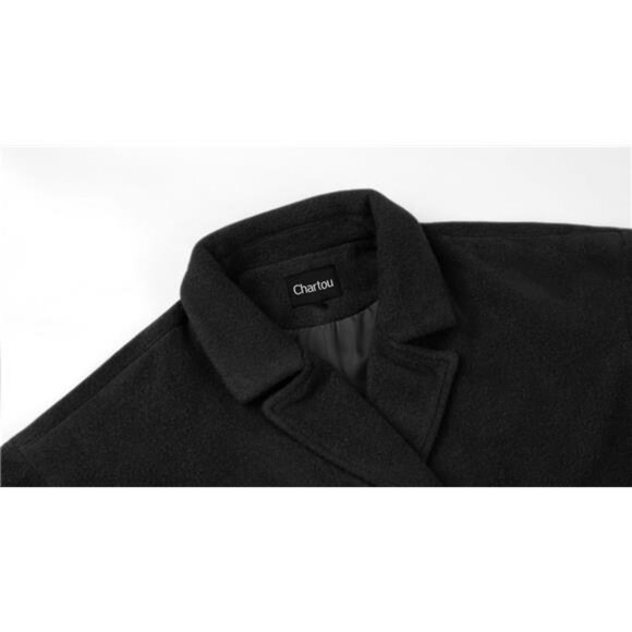 Women Oversized Long Winter Coats Warm Black - Picture 2 of 6